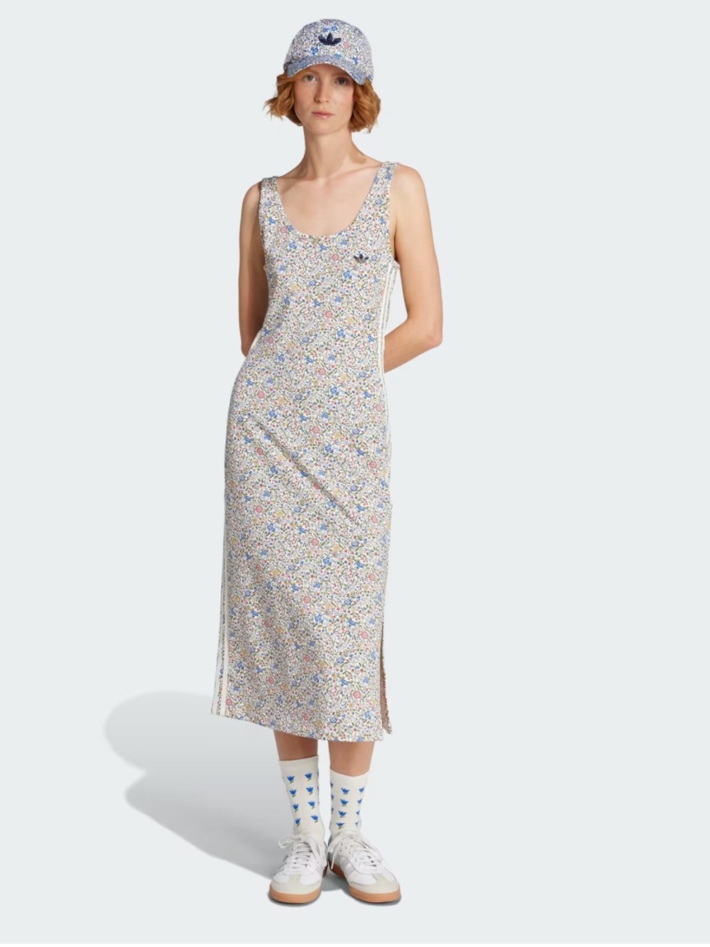 adidas Originals x Liberty London Bodycon 3-Stripes Maxi Dress